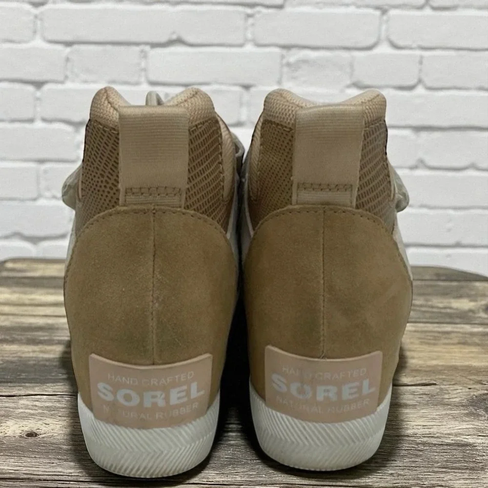 🔥Sorel Out N About❄️ Sport Wedge White🤑 Waterproof Lace Up‎ Booties Womens 7.5 - Picture 3 of 7